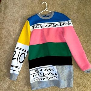 Abstract Sweater Dress